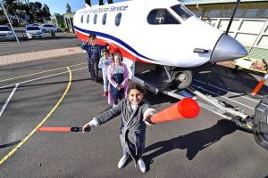 Students in flying visit