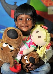 Toys bring smiles for refugee children